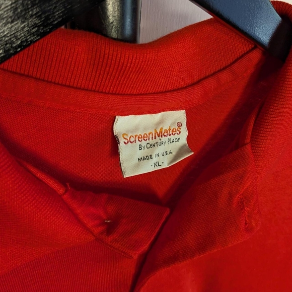 Vintage 80s RETIRED Red Polo Shirt XL - Picture 7 of 7